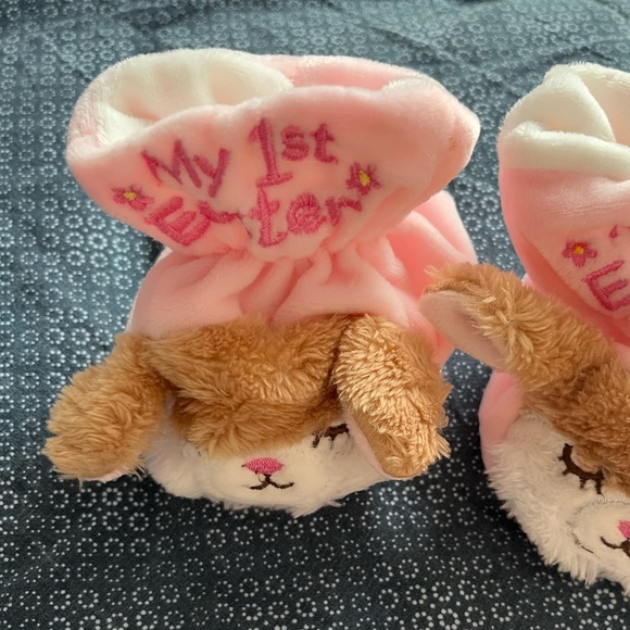 “My First Easter” Baby Girl Bunny Booties - Picture 2 of 2